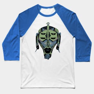 Mellow Cool African Mask No 11 Baseball T-Shirt